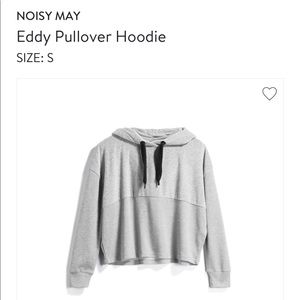 Gray hooded sweatshirt